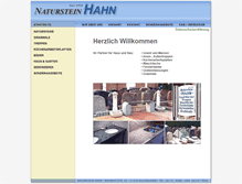 Tablet Screenshot of naturstein-hahn.de